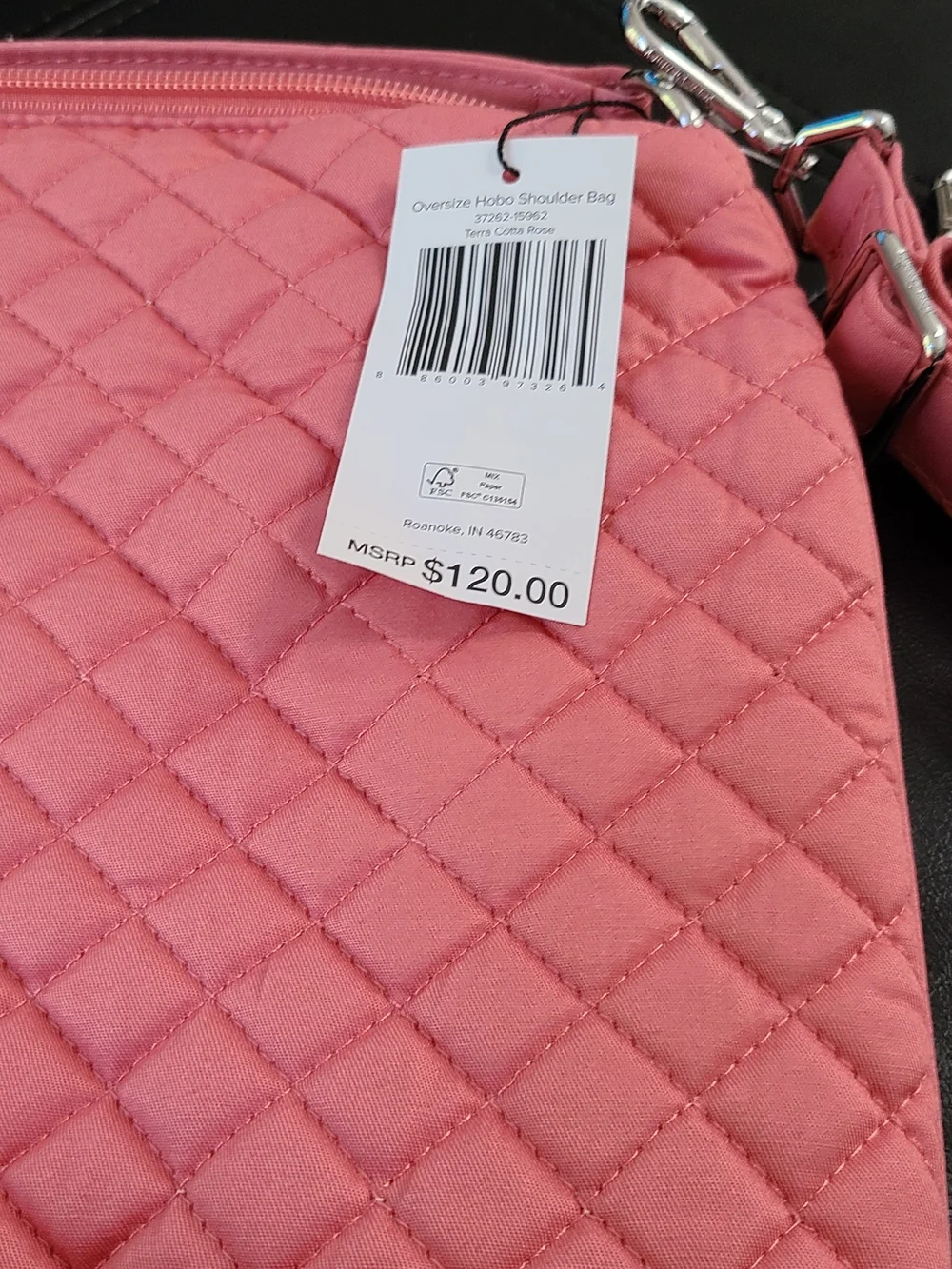 Vera Bradley Quilted Rose Oversized Hobo